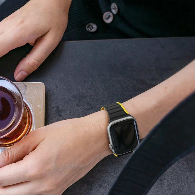Ремінець Dux Ducis LD для Apple Watch 42 (10 series) | 41 | 40 | 38 mm Black Yellow (6934913027844)