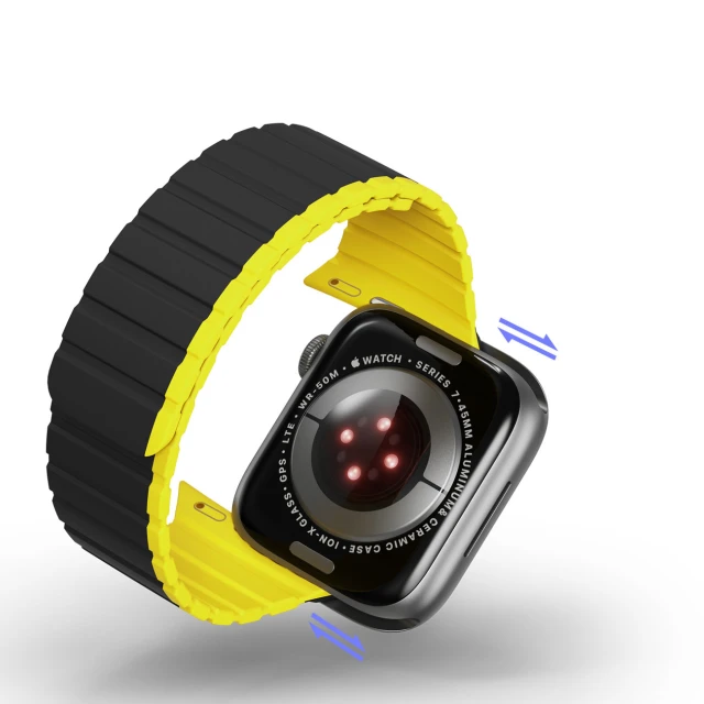 Ремінець Dux Ducis LD для Apple Watch 42 (10 series) | 41 | 40 | 38 mm Black Yellow (6934913027844)
