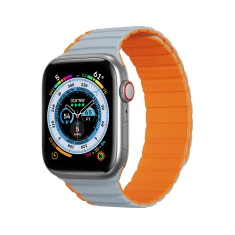 Ремешок Dux Ducis LD для Apple Watch 42 (10 series) | 41 | 40 | 38 mm Grey Orange (6934913027868)