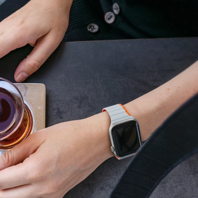 Ремінець Dux Ducis LD для Apple Watch 42 (10 series) | 41 | 40 | 38 mm Grey Orange (6934913027868)