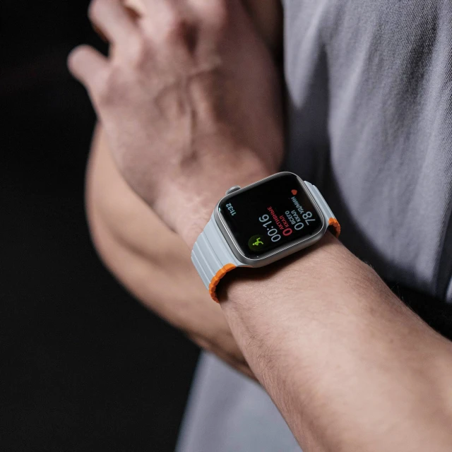 Ремінець Dux Ducis LD для Apple Watch 42 (10 series) | 41 | 40 | 38 mm Grey Orange (6934913027868)
