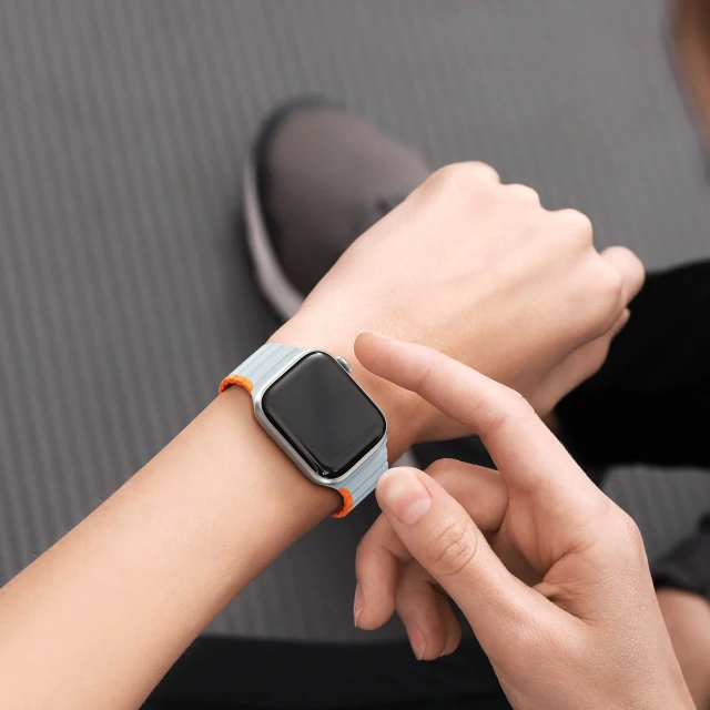 Ремінець Dux Ducis LD для Apple Watch 42 (10 series) | 41 | 40 | 38 mm Grey Orange (6934913027868)