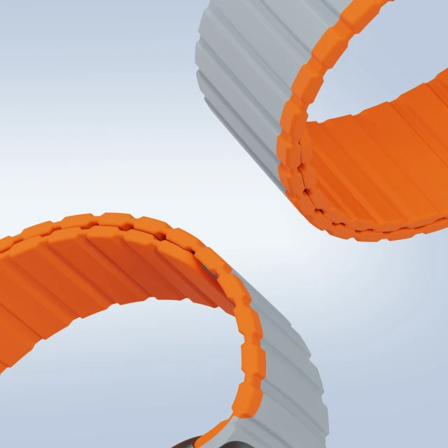 Ремінець Dux Ducis LD для Apple Watch 42 (10 series) | 41 | 40 | 38 mm Grey Orange (6934913027868)