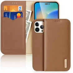 Чехол Dux Ducis Hivo Leather Flip Wallet для iPhone 14 Pro Max Brown (6934913033067)