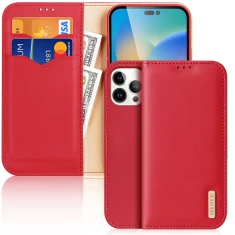 Чехол Dux Ducis Hivo Leather Flip Wallet для iPhone 14 Pro Max Red (6934913033074)