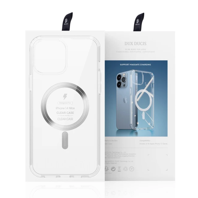 Чохол Dux Ducis Clin для iPhone 14 Plus Transparent with MagSafe (6934913034323)