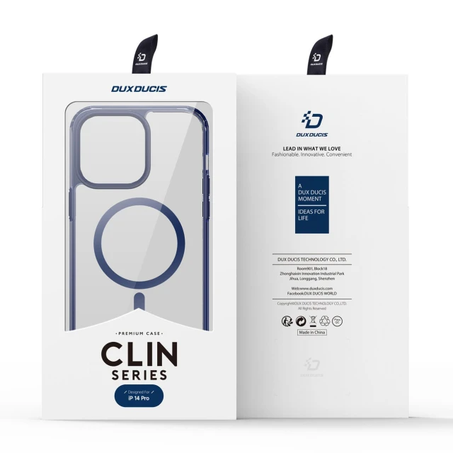 Чехол Dux Ducis Clin 2 Magnetic Case для iPhone 14 Pro Blue with MagSafe (6934913034415)