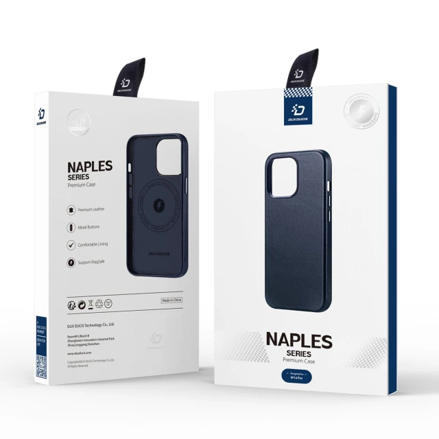 Чохол Dux Ducis Naples Case для iPhone 14 Pro Blue with MagSafe (6934913034699)
