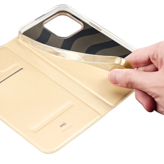Чохол-книжка Dux Ducis Skin Pro Holster Case Flip Cover для iPhone 14 Pro Max Gold (6934913035184)