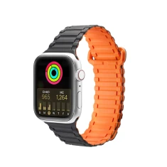 Ремінець Dux Ducis Armor Series для Apple Watch 42 (10 series) | 41 | 40 | 38 mm Black Orange (6934913035405)