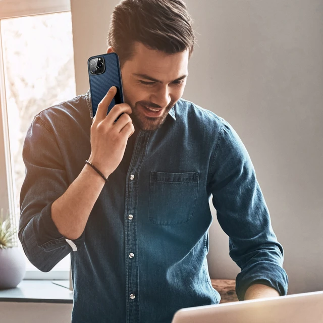 Чохол Dux Ducis Fino для iPhone 14 Pro Blue Nylon (6934913036891)