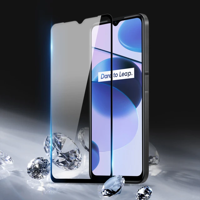 Захисне скло Dux Ducis 9D Tempered Glass 9H Full Screen Tempered Glass with Frame (case friendly) для Realme C35 Black (6934913039823)