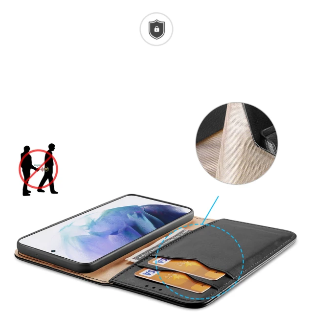 Чохол Dux Ducis Hivo Leather Flip Wallet для Samsung Galaxy S22 Plus Black (6934913043639)