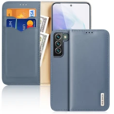 Чехол Dux Ducis Hivo Leather Flip Wallet для Samsung Galaxy S22 Plus Blue (6934913043646)