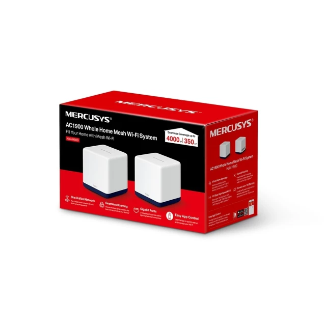 Mesh Mercusys Wi-Fi система Halo H50G AC1900 2 шт White (6935364006600)
