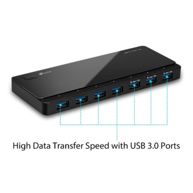 USB-хаб TP-Link UH700 7xUSB 3.0 Black (6935364010065)