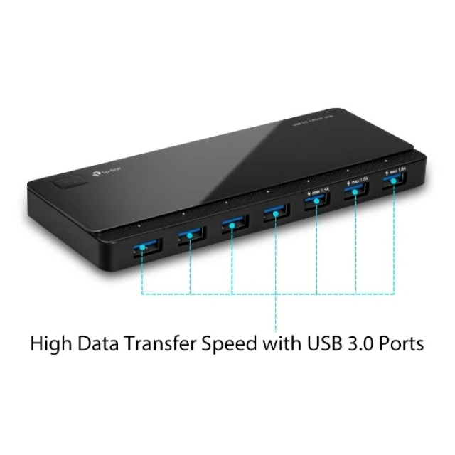 USB-хаб TP-Link UH700 7xUSB 3.0 Black (6935364010065)