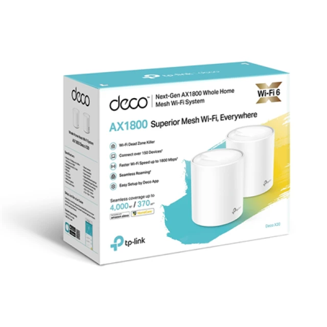 Mesh-система TP-Link Deco X20 AX1800 Whole Home Wi-Fi 6 System 2 шт (6935364052287)