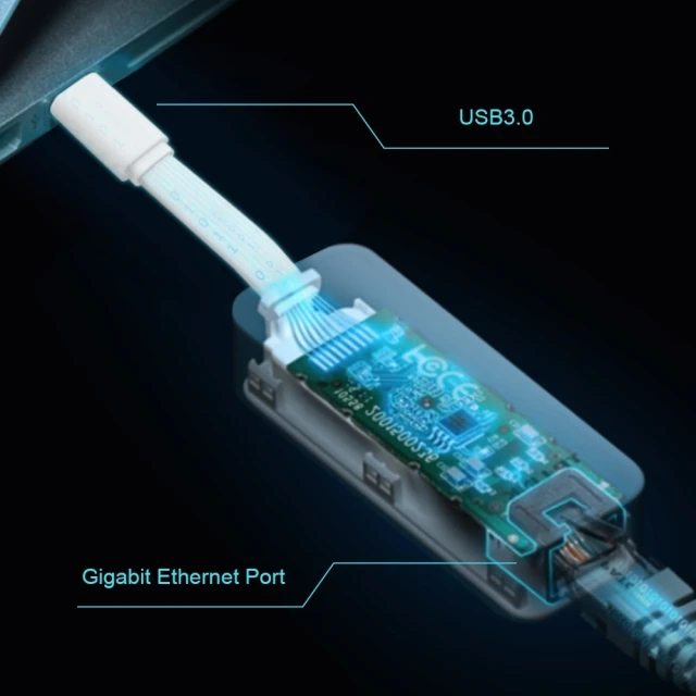 Мережева карта TP-Link UE300C USB 3.0 Type-C 10/100/1000 Mbps (6935364072599)