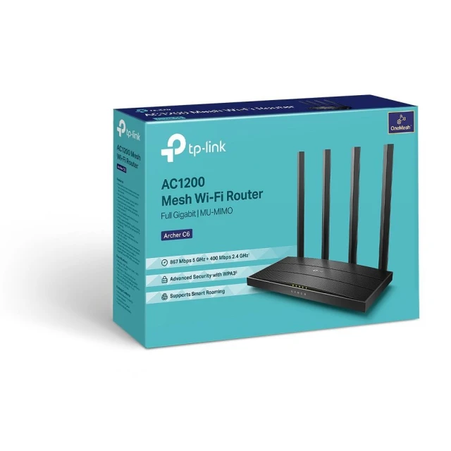 Маршрутизатор TP-Link Archer C6 AC1200 Wireless Dual Band Gigabit (KOM0695)