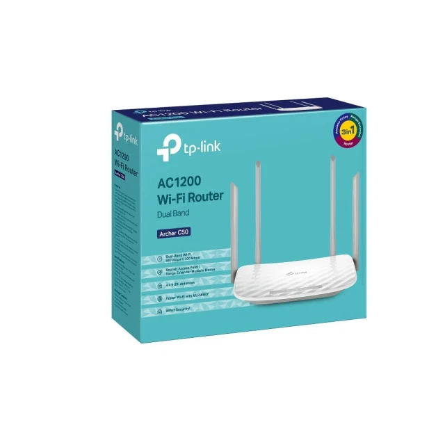 Wi-Fi Router TP-Link Archer C50 Dual Band AC1200 (6935364091675)