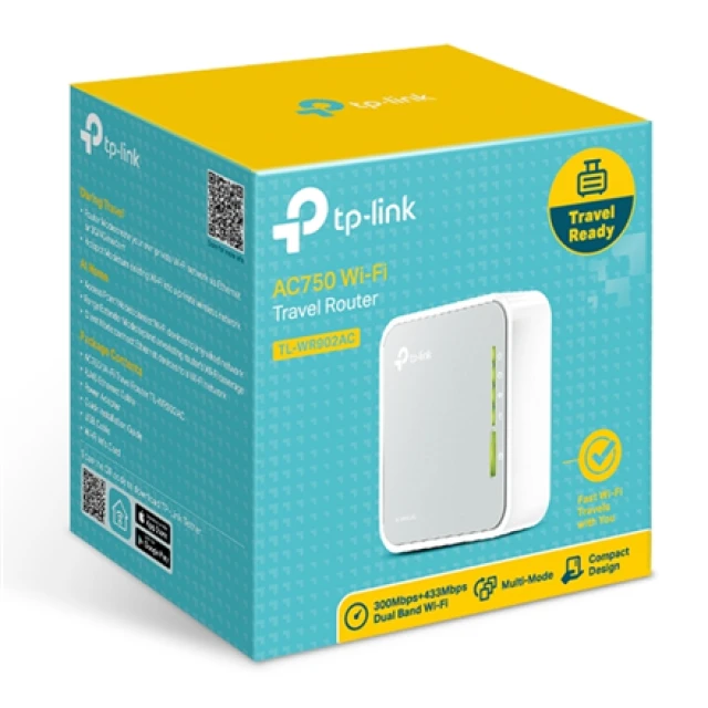 Роутер TP-Link TL-WR902AC 802.11ac 300+433 Мбит/с (6935364095666)