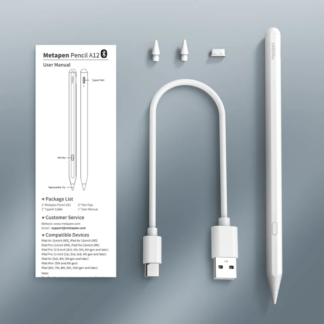 Стилус Metapen Pencil A12 для iPad White (6936360601165)