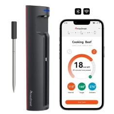 Термометр кухонний Meatmeet Pro smart Bluetooth/WiFi гриль піч копчення Black (6936360611300)