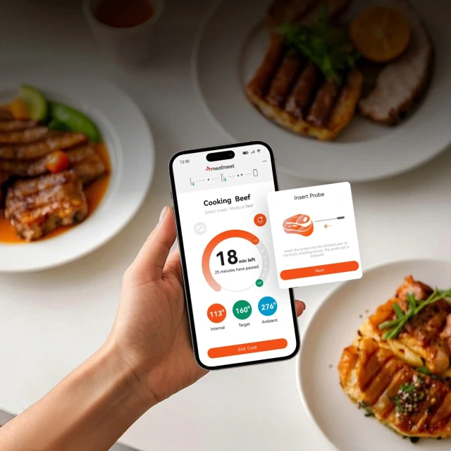 Термометр кухонний Meatmeet S Pro Bluetooth для гриля Gray (6936360611409)