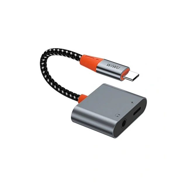 Адаптер WiWU LT10 USB-C to USB-C + 3.5mm (6936686407540)