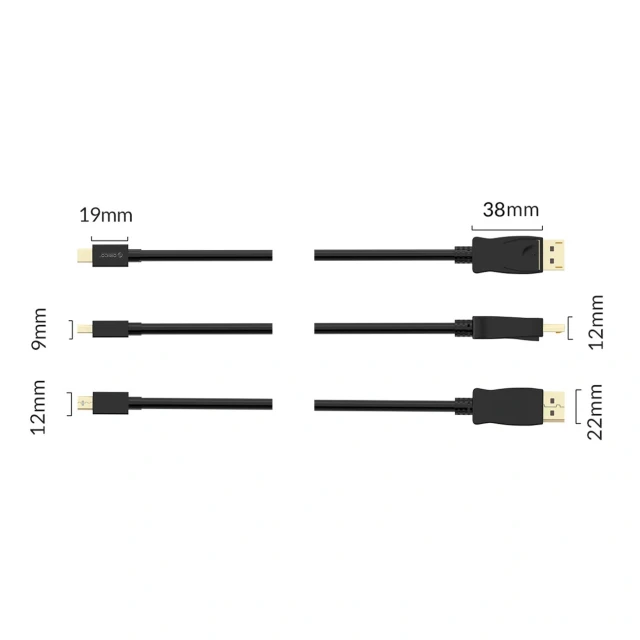 Кабель Orico XD-MDTH4 4K 30 Hz Mini DisplayPort до HDMI 3 м Black (6936761875622)