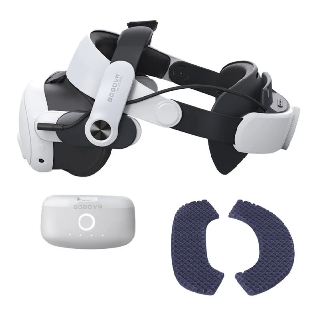 Ремінь розвантажувальний BoboVR M3 Pro VR Quest 3 + батарея B2 White-Black (BOOBVR M3 Pro)