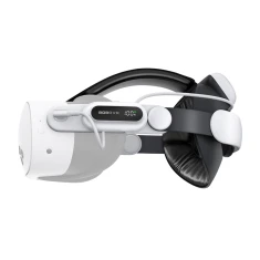 Стрічка на голову з акумулятором BoboVR E3 Pro для Meta Quest 3 і 3S White/Black (E3 PRO STRAP)