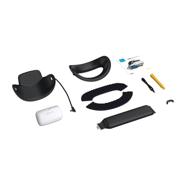 Головна стрічка BoboVR P4U з батареєю для PICO 4 Ultra/Ultra Enterprise Black White