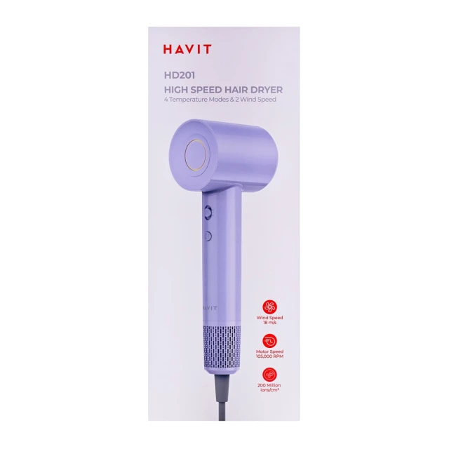 Фен для волосся Havit HD201 Purple (6939119042813)