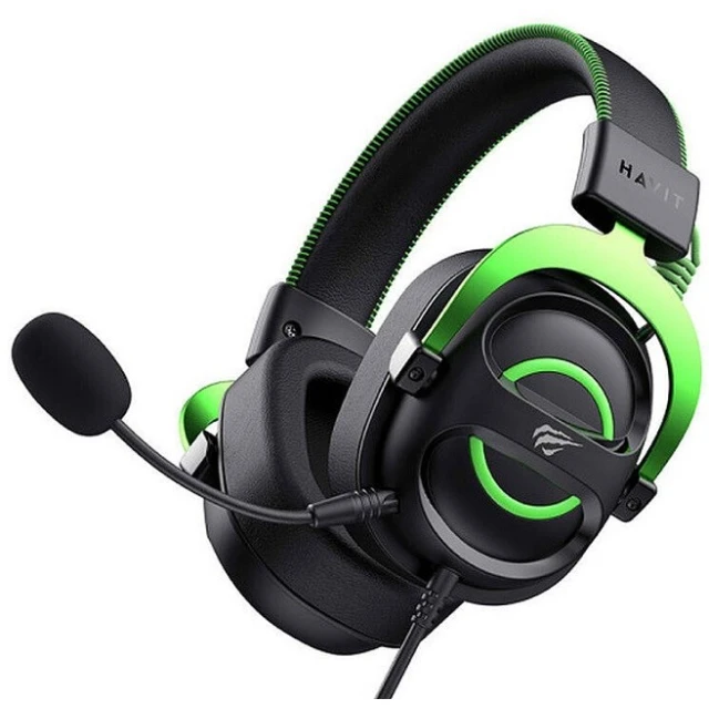 Навушники Havit H2002E ігрові Black/Green (6939119065164)