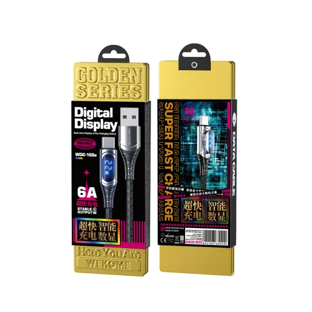 Кабель Wekome Sakin Series USB-A to Lightning 6A Fast Charging 1m Tarnish (WK-WDC-166_01)