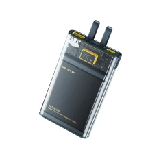 Павербанк Wekome WP-323 Vanguard Series 10000 mAh Super Charging з вбудованим кабелем USB-C & Lightning PD 20W + QC 22.5W Black (WK-WP-323)