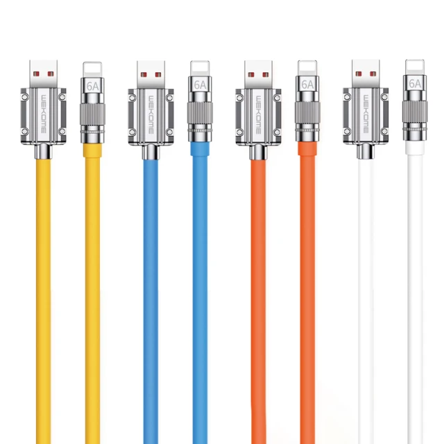 Кабель Wekome Wingle Series USB-A to Lightning 1m Orange (WK-WDC-186_01_ORANGE)