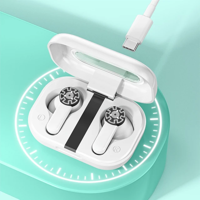 Бездротові навушники Wekome VA06 Vanguard Series Bluetooth V5.2 TWS з кейсом для зарядки White (WK-VA06_WHITE)