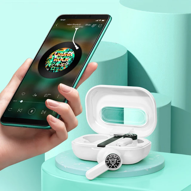 Бездротові навушники Wekome VA06 Vanguard Series Bluetooth V5.2 TWS з кейсом для зарядки White (WK-VA06_WHITE)