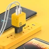 Зарядний пристрій Wekome WP-U128 2x USB-C GaN 40W Yellow (WK-WP-U128)