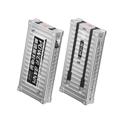 Павербанк Wekome WP-339 Container Series 10000 mAh Super Charging з вбудованим кабелем USB-C & Lightning PD 20W + QC 22.5W Silver (WK-WP-339_SILVER)