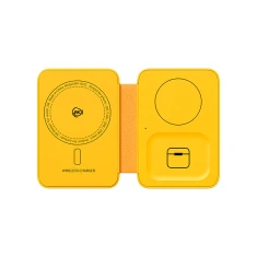 Зарядний пристрій Wekome WP-U172 3в1 з дзеркалом для iPhone, Apple Watch і AirPods Yellow (WK-WP-U172_YELLOW)