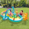 Надувний водний ігровий центр Intex Dinoland 302x229x112 см з гіркою (6941057402505)