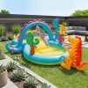 Надувний водний ігровий центр Intex Dinoland 302x229x112 см з гіркою (6941057402505)