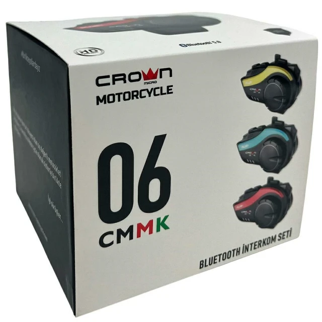Мотогарнитура Crown CMMK-06 Bluetooth 5.0 Black