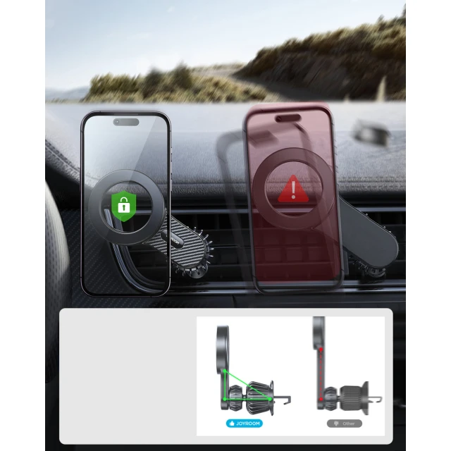 Автотримач Joyroom Magnetic Car Holder Black with MagSafe (JR-ZS355)