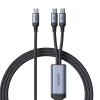 Кабель Joyroom Speedy Series USB-C to 2xUSB-C 100W 1.5 m Black (SA21-1T2)