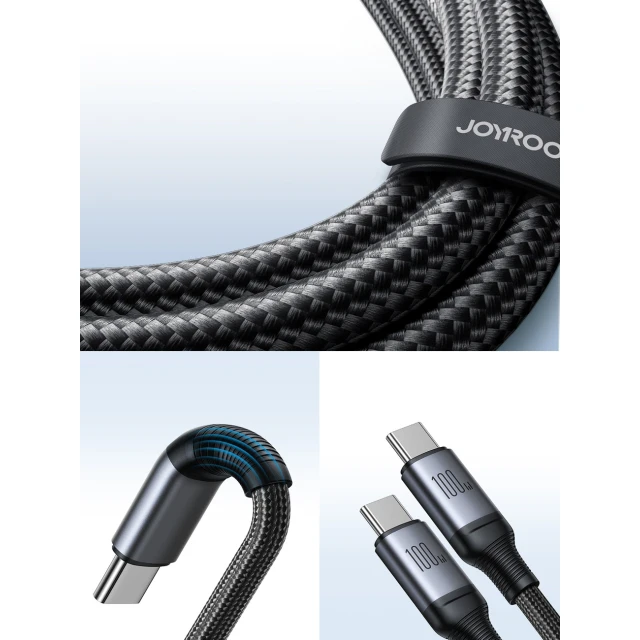 Кабель Joyroom Speedy Series USB-C to 2xUSB-C 100W 1.5 m Black (SA21-1T2)